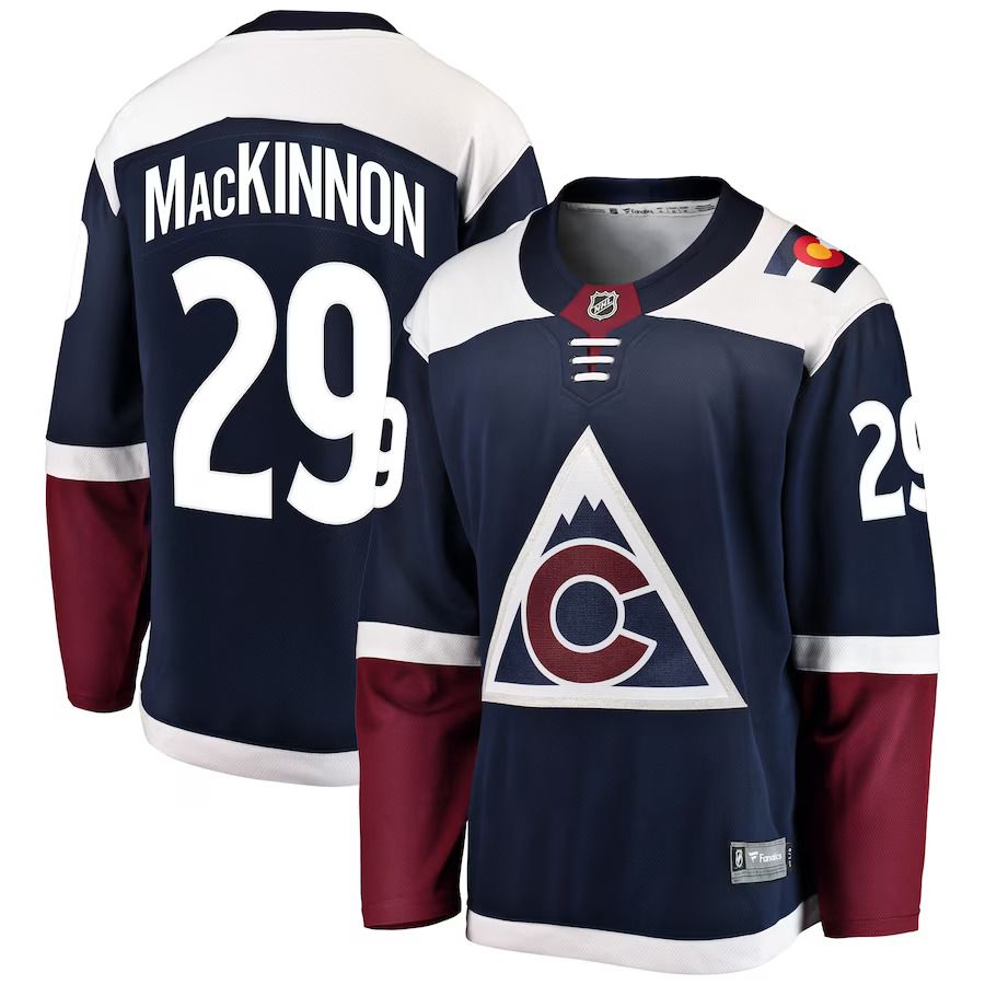 Men Colorado Avalanche #29 Nathan MacKinnon Fanatics Branded Navy Alternate Breakaway Player NHL Jersey